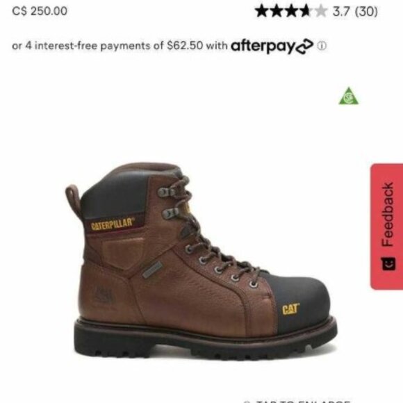 Men's Caterpillar Control 6" Waterproof TX Composite Toe CSA Work Boot - Picture 4 of 4